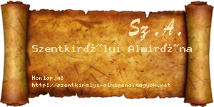 Szentkirályi Almiréna névjegykártya